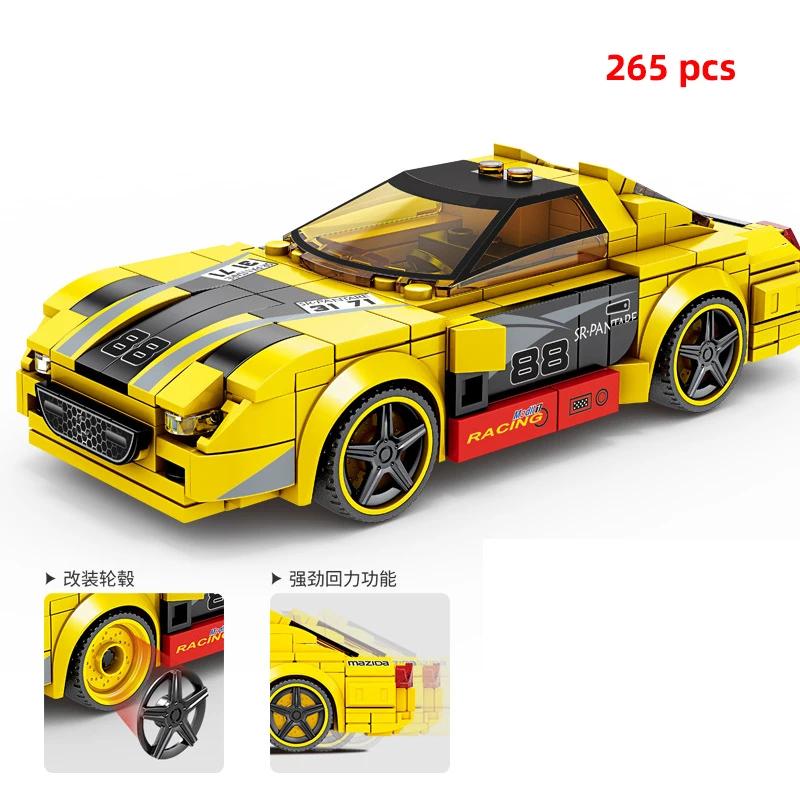 City Speed Champion Sports Car Building Blocks Technique Car Carro Rennau Voiture Vehicle MOC Educational Construction Toys