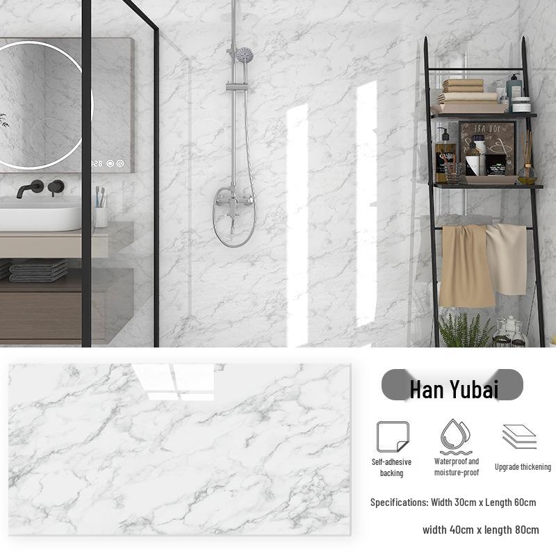 Imitation Marble Waterproof Self-Adhesive Wall Sticker for Kitchen and Bathroom Renovation