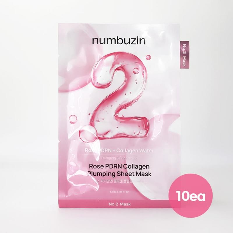 NUMBUZIN No.2 Rose PDRN Collagen Plumping Sheet Mask 33mlX4EA