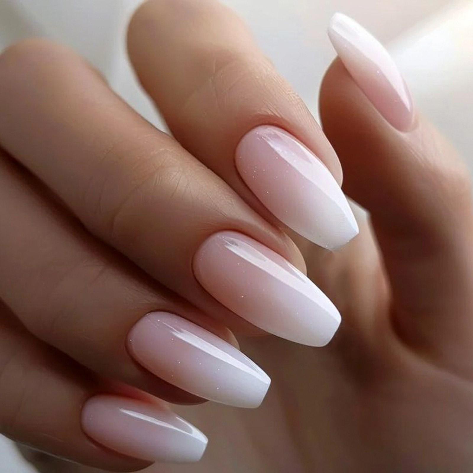 

Накладные ногти Омбре Клей для ногтей Акриловый набор накладных ногтей Многоразовые УФ-покрытие Полное покрытие Наклейки для ногтей для женщин Подарки