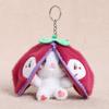 Plush Animal Keychain With Fruit Bunny Design For Girls And Kids