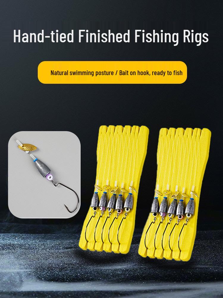 Set di esche Texas Rig Anti-Incaglio Senza Nodo - Piombo a Proiettile a Lunga Gittata e Amo per Bass Drop Shot