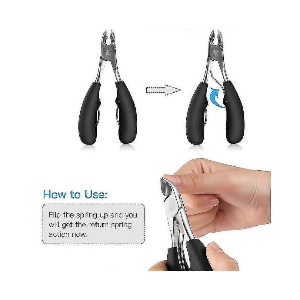 Podiatrist Toenail Clippers, Professional Thi Ingrown Toe Nail Clippers for Men Seniors, Pedicure Clippers Toenail Cutters, Super Curved B,1419