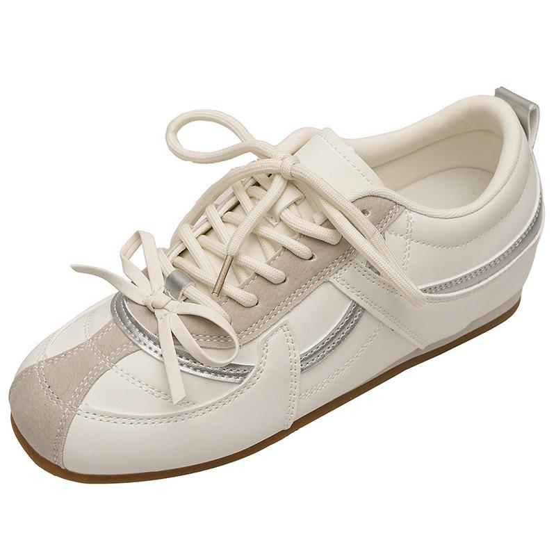 Silver Inner Height Increase Flat Bottom German Training Shoes Women's Shoes 2025 New Autumn and Summer Casual Sports Board Shoes Forrest Gump Shoes