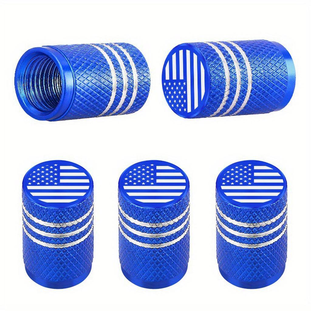 Tire Stem Cap Cover 4 Pack Tire AirCap Metal With Plastic Liner Resistant Leak-Proof For Car Truck 4PC