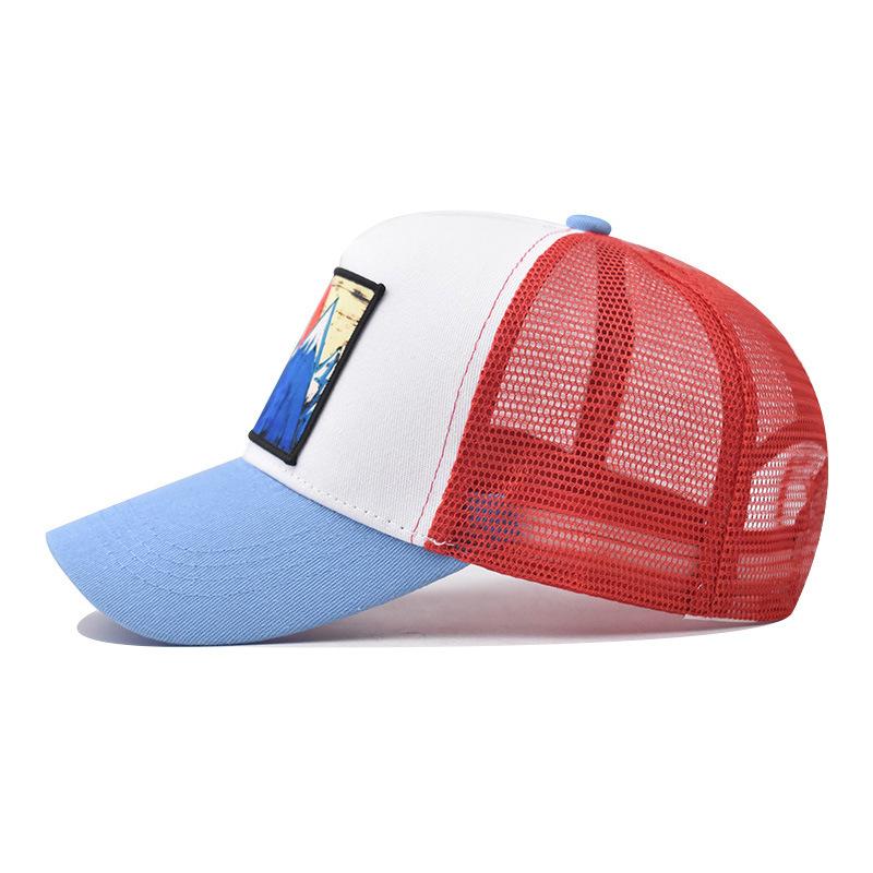 Hat Mountain Embroidery Colored Baseball Hat Cotton Cap Breathable