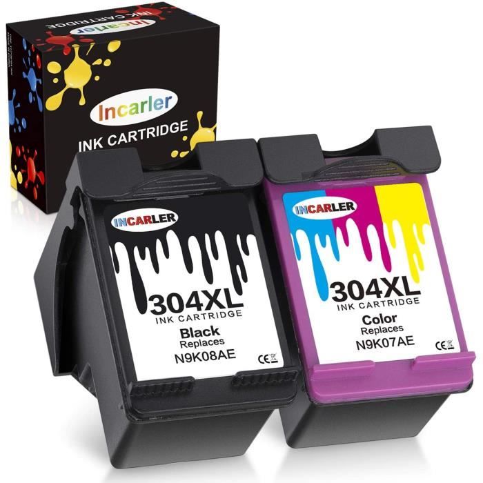 PRINTER CARTRIDGEIncarler 304 XL Remanufactured Cartridge Ink Compatible with HP 304XL for HP Deskjet 2620 3720 2630 366