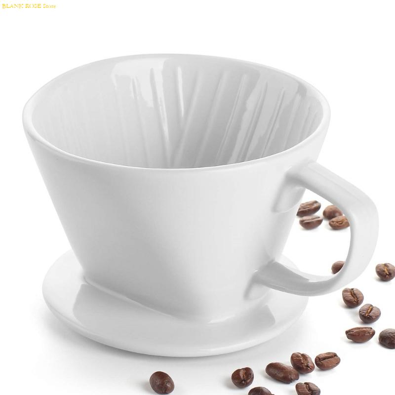 NEW Porcelain Coffee Dripper Funnel Conical Hand Flushing Single Dripping Filter Cup