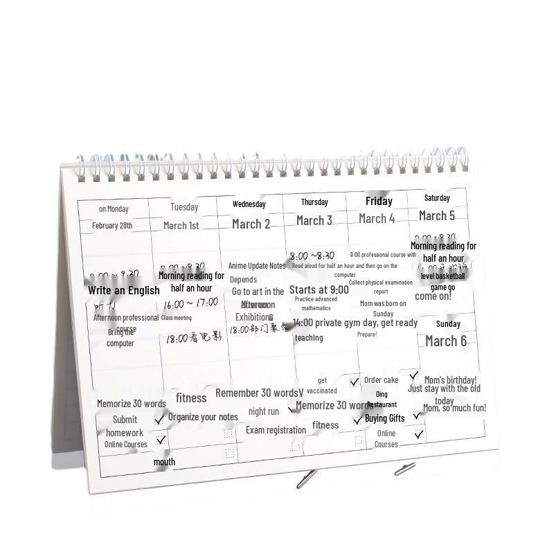 2024 Spiral Daily & Weekly Planner: Study, Exams, Self-Discipline Notebook