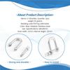 A60zm6x38mm Straight D-Shackle, Short, Stainless Steel AISI 316May