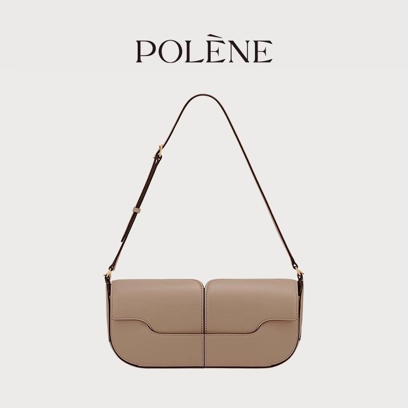 

Leather Handbag, One Shoulder, Armpit, Baguette Bag, Hand-held, Leather Crossbody, Lightweight серый