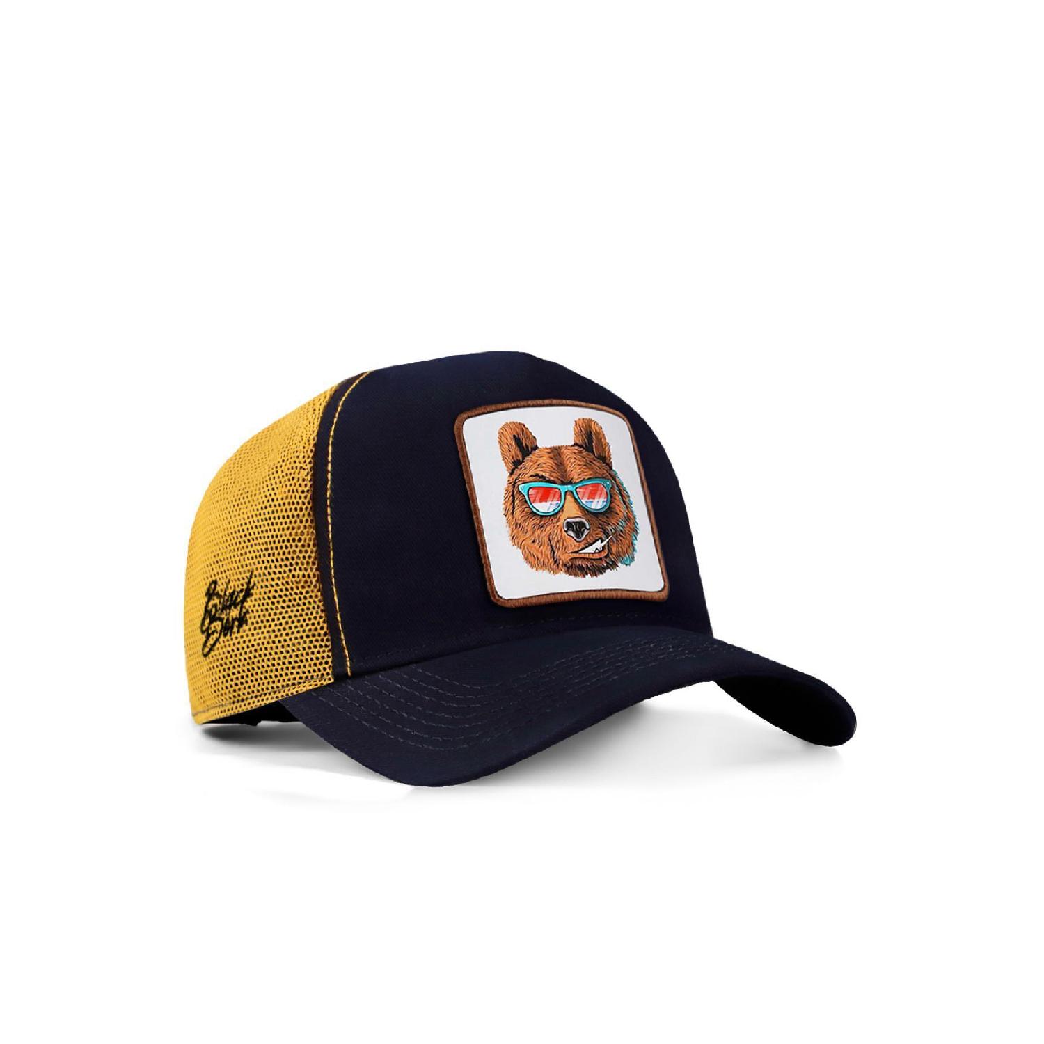 

V1 Trucker Bear — темно-сине-желтая шапка унисекс (кепка) С логотипом кода 3bc Standart