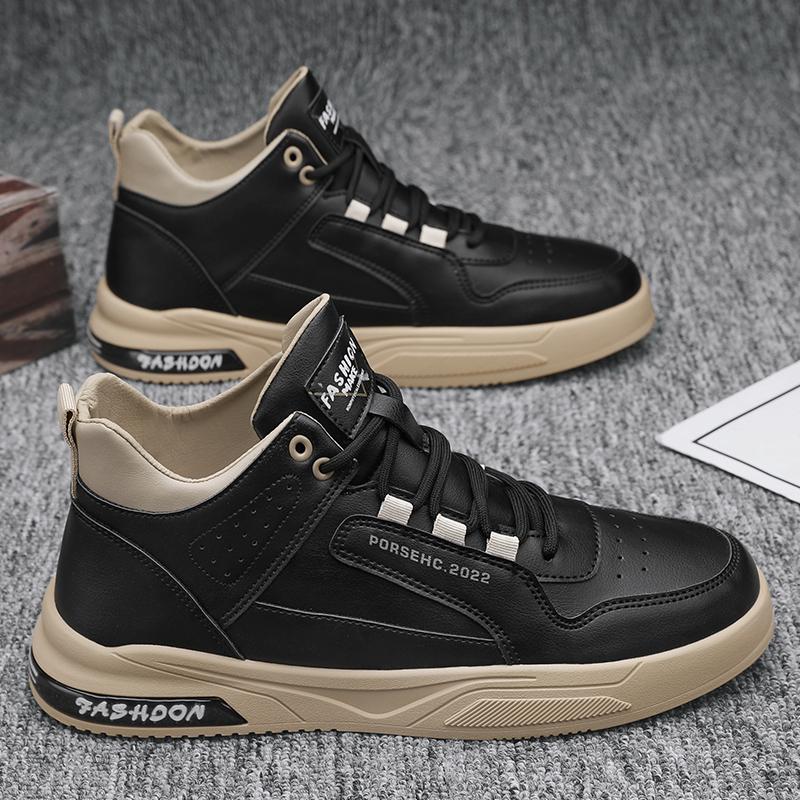 

Повседневная спортивная обувь Мужская универсальная износостойкая мужская обувь Модная обувь для скейтбординга для мужчин Кроссовки для отдыха Высокие повседневные туфли 39 чёрный