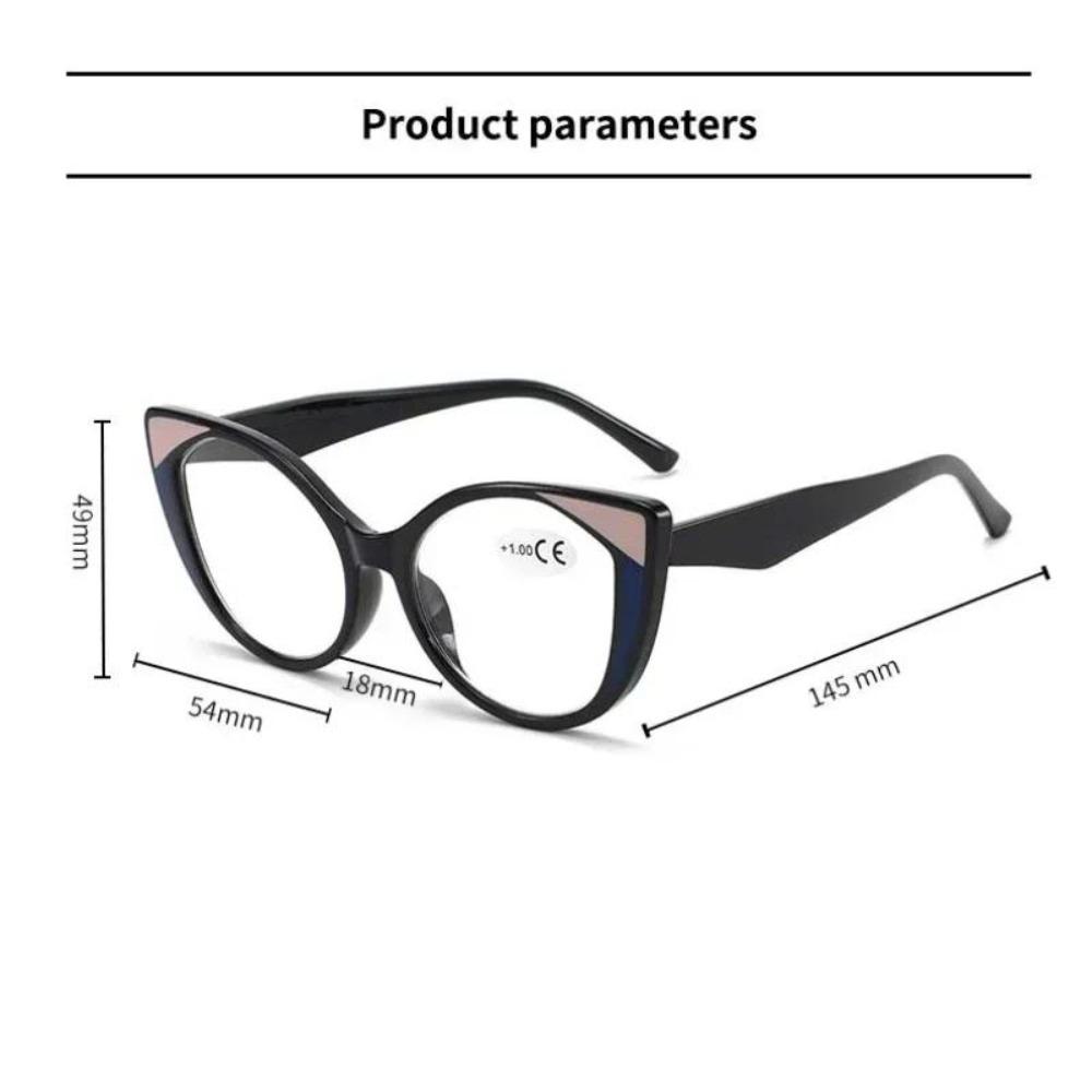 Fashion and Trendy Cat Eye Photochromic Myopia Glasses Personalized Color Blocking Anti Blue Light and Anti Radiation Glasses