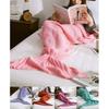 Cozy Mermaid Tail Blanket Soft Knitted Acrylic Blanket For Modern Minimalist Decor