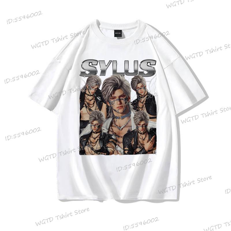 Sylus Love and Deepspace Cotton T-Shirt Vintage Streetwear Women Men Clothing Harajuku Y2k Short Sleeve Tee Loose Soft Tee Shirt