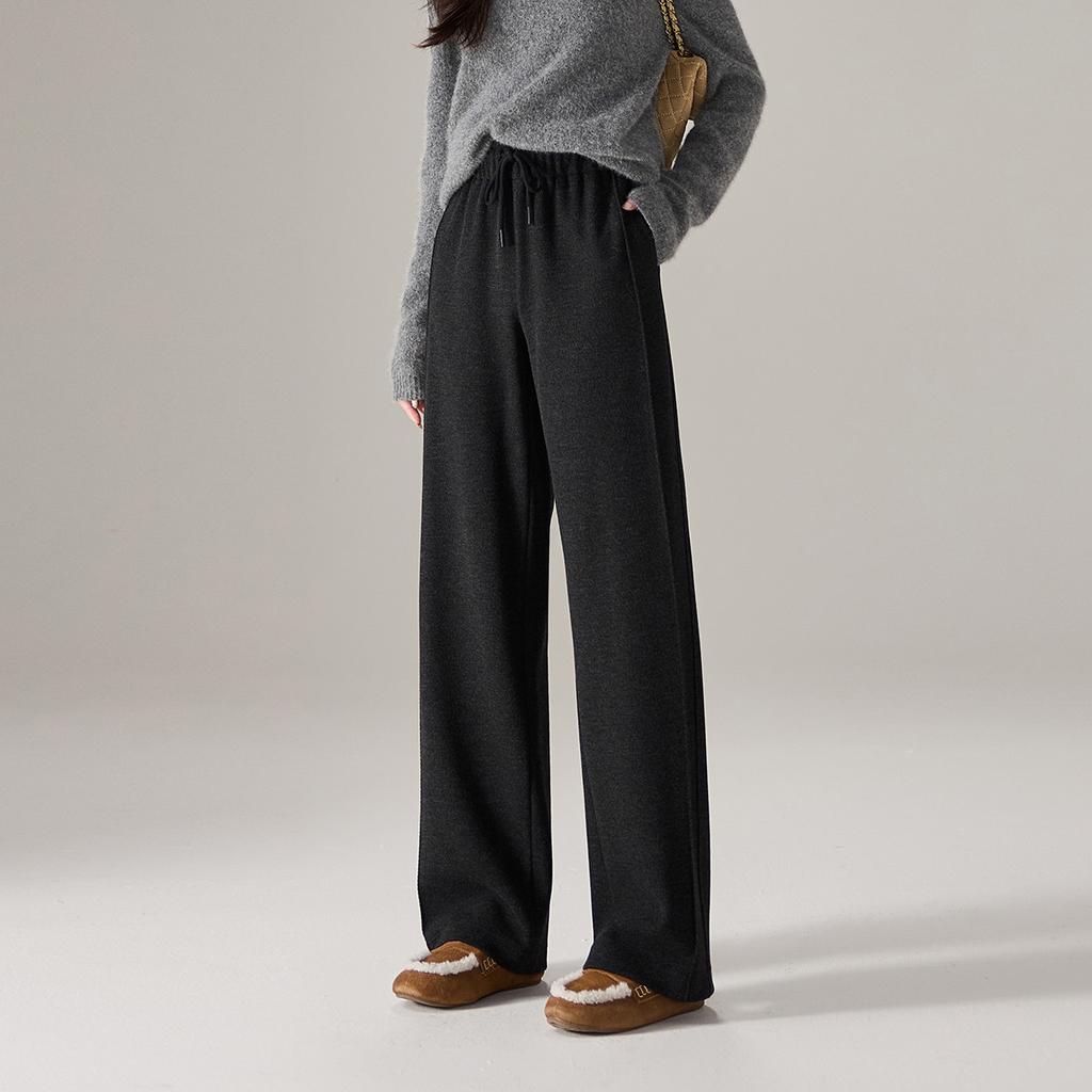 Women's Winter Thickened Casual Wide Leg Pants