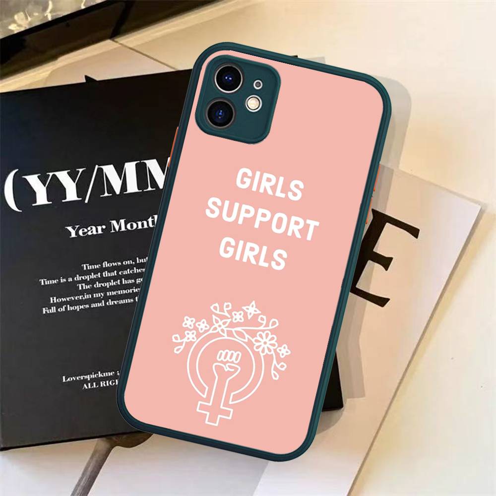 Feminist Feminism Aesthetics Girl Phone Case For iPhone 13 12 X XS MAX Pro Max 16 15 11 14 Pro Max Shockproof Matte Cover