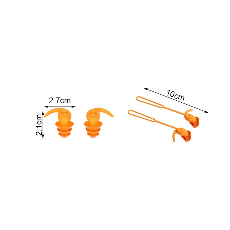 Swim Ear Plugs With Rope Silicone Waterproof Anti-Noise Pool Swimming Earplugs Water Sports Accessories Swim Swimming Ear Plugs