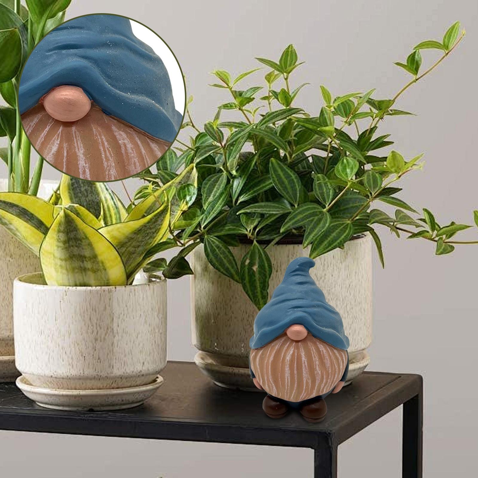 

Озорная статуэтка садового гнома, украшения и декорации - Забавный садовый гном для наружного или домашнего декора One Size синий