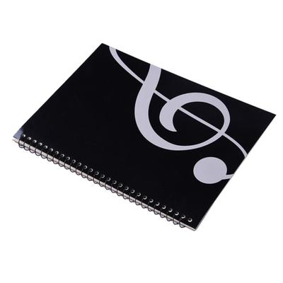 Cahier à spirale de 50 pages de papier à musique avec portée manuscrite pour exercices