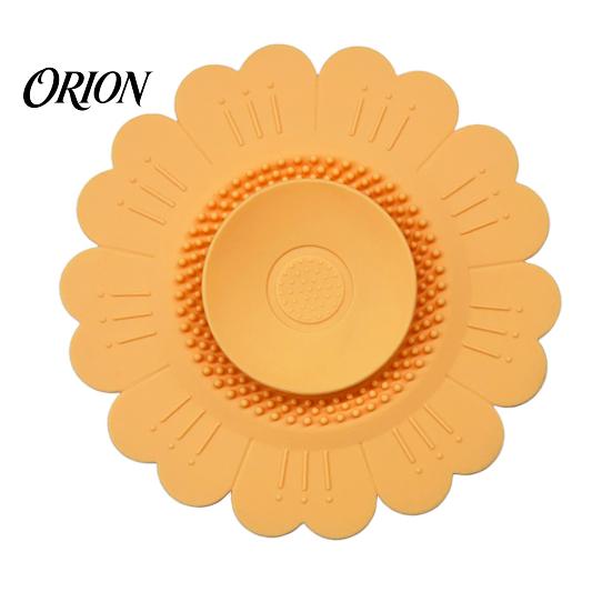 Anti Odor Sink Filter Sunflower Silicone Floor Drain Mat, Bionic Petal Design Anti-Clog Flexible Mat Hair Filter, Odor-Proof Drainage Protector