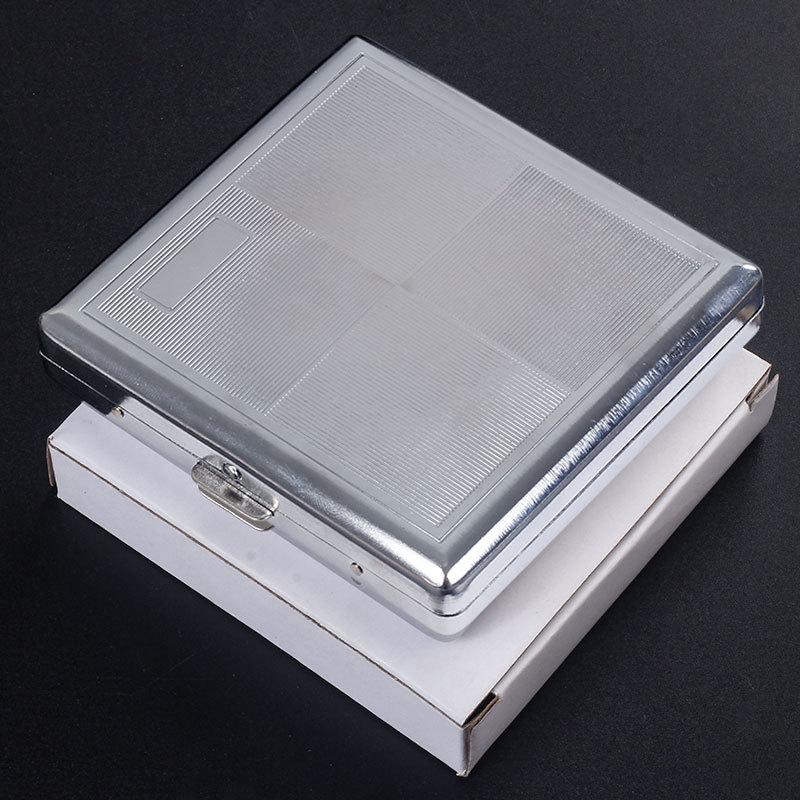 20PCS Metal Cigarette Box Stainless Steel Embossed Portable Cigarette Case Personalized Fashionable Storage Box Smoking Tool