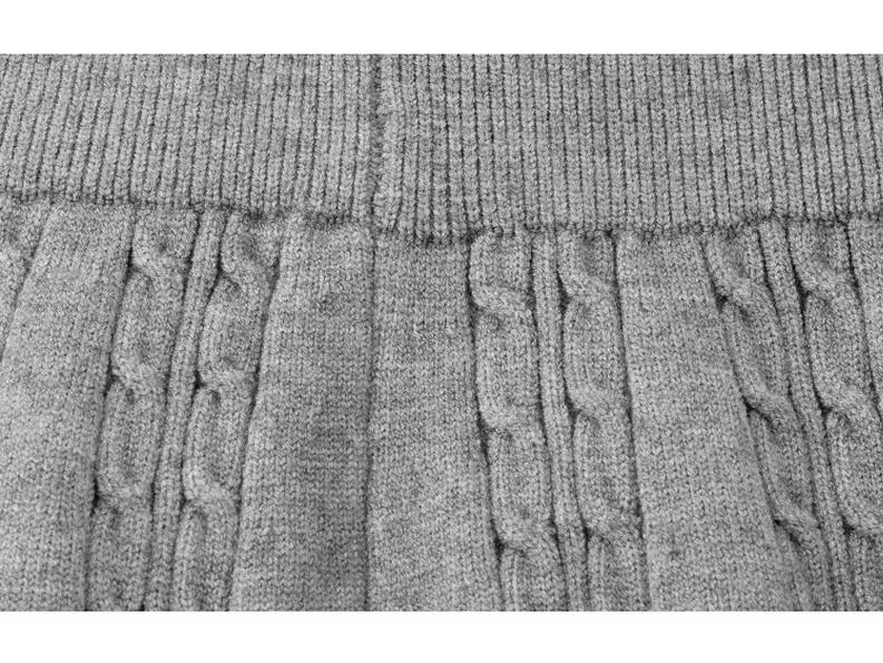 Plus Size Women's Loose Cable Knit Umbrella Skirt - Versatile Winter Casual for Chubby Girls