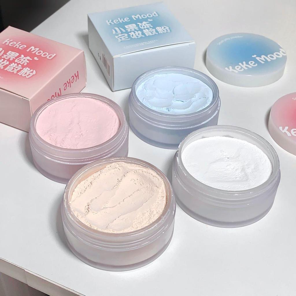 KeKeMood Oil-Control Jelly Honey Loose Setting Powder - Long-lasting, Waterproof, Sweatproof, Lightweight & Non-Transfer.
