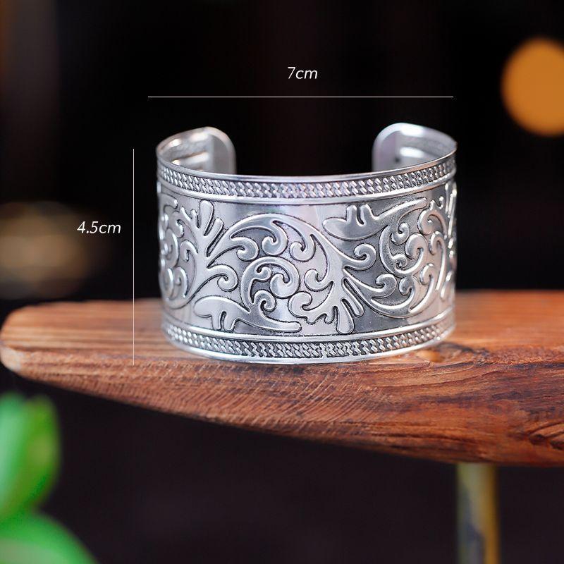 

Браслет для меньшинств Ретро Художественные Аксессуары из Мяоского Серебра Single flower seal (T118)