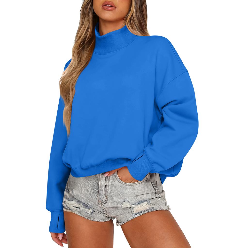 Damen Sweatshirt Langarm Lässig Bequem Locker Leicht Damen Sweatshirt