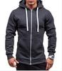 Men's 2024 Fashion Trend Casual Zip-Up Hoodie Jacket - Solid Color Cardigan Sweatshirt