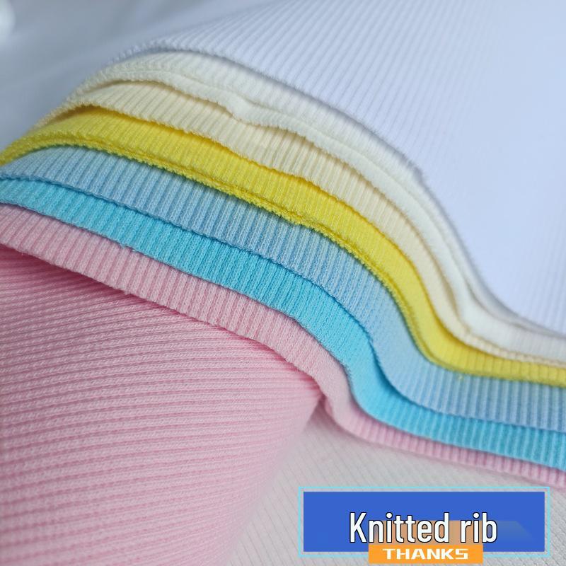All-Cotton Knitted 2x2 Rib Fabric for Sweatshirt Neckline, Cuffs, and Hem