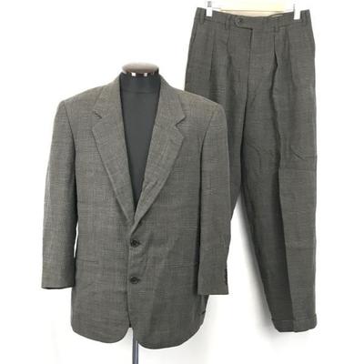 K of Krizia Men L-XL 44R Suit Set Gray Fully Lined Autumn Winter(USED)