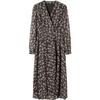 JUZUI Women's 2026 Spring Elegant Geometric Print Chiffon Cinch Waist Dress