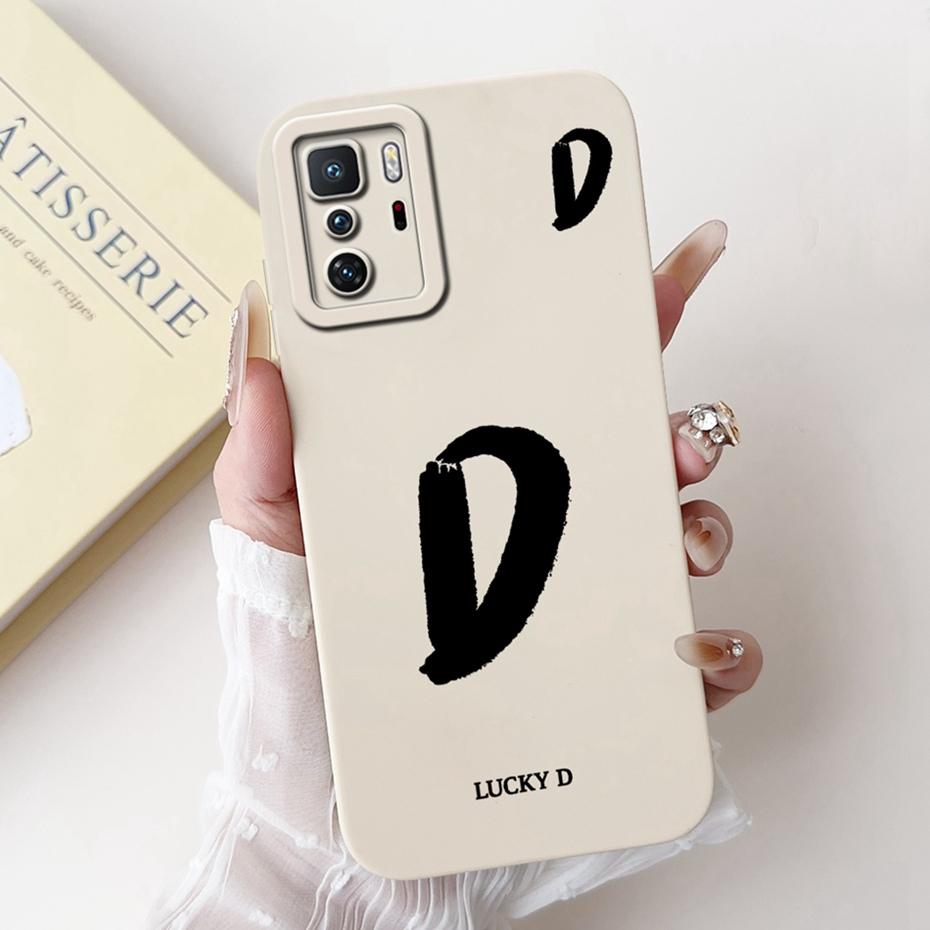 New Fashion Letter Phone Case For Xiaomi Redmi Note 10 Pro 5G Soft Silicone Shockproof Cover For Redmi Note10 5G 10T Bumper