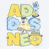 Adidas Neo Alphabet Cartoon Print Round Neck Casual T-Shirt Men Tops White HS6806