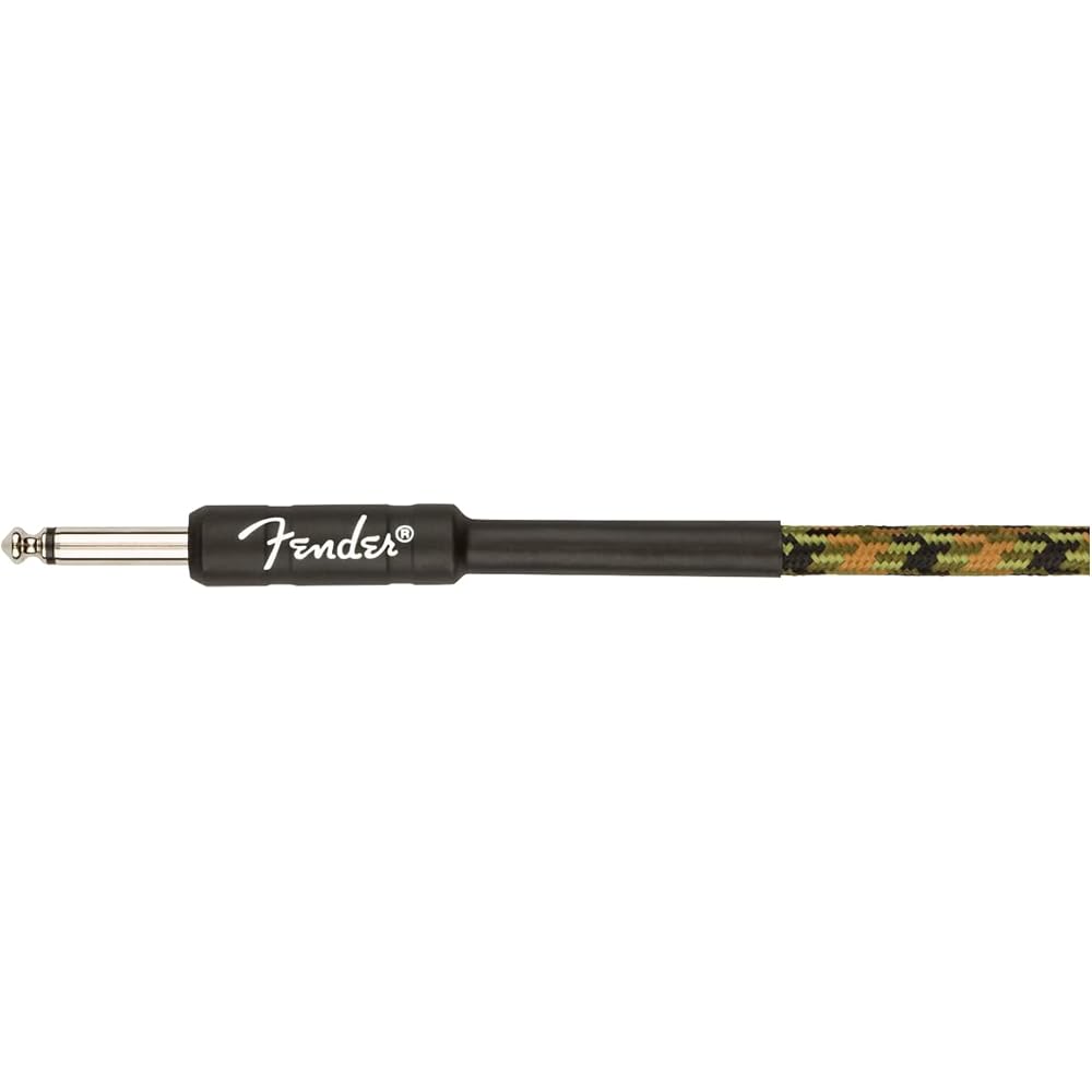 Fender 10ft Professional Tweed Instrument Cable Straight Woodland Camo 1 Pack