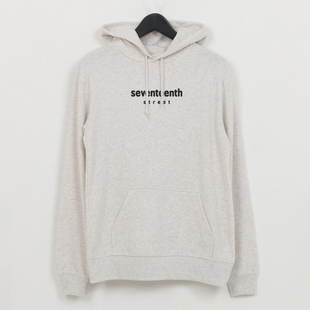 Свитшот с капюшоном Seventeen из французского терри Овсяный Oatmeal/2Xl