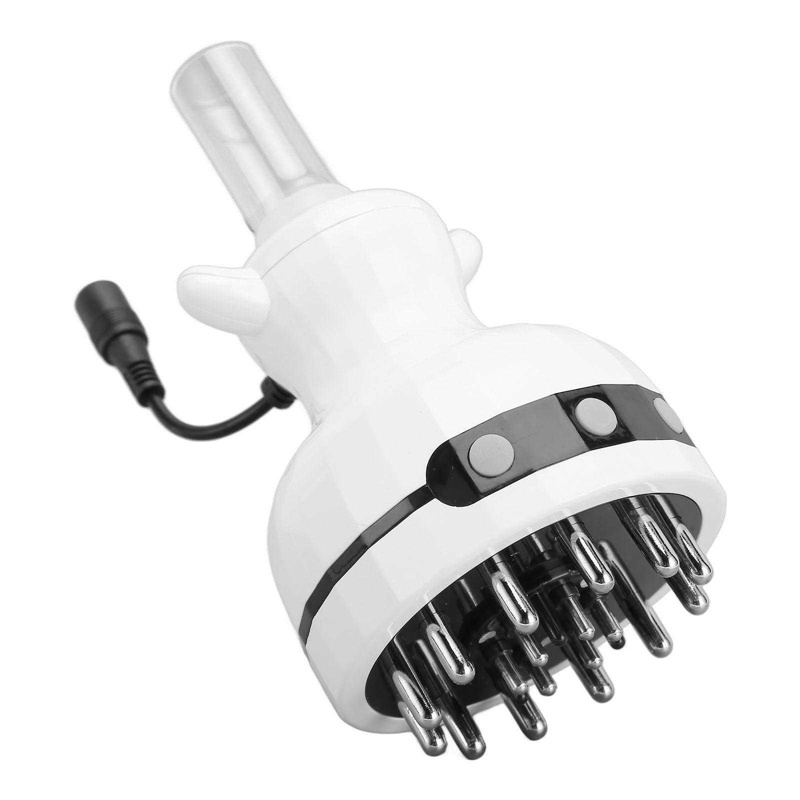 

Массажер для кожи головы, расческа-аппликатор, лечение корней, 6 передач, снятие стресса, красная и синяя светодиодная массажная щетка US PLUG