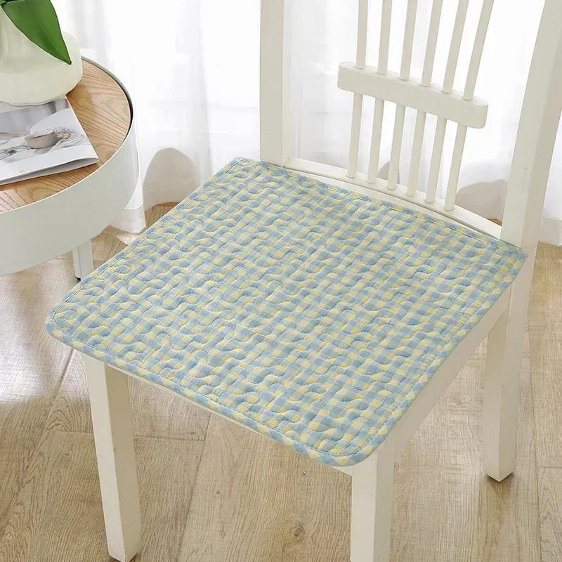 2 Pcs Four Season Universal Office Cushion Anti Slip Pure Cotton Simple Chair Cover Dining Computer Seat Cushion Chair Cushions
