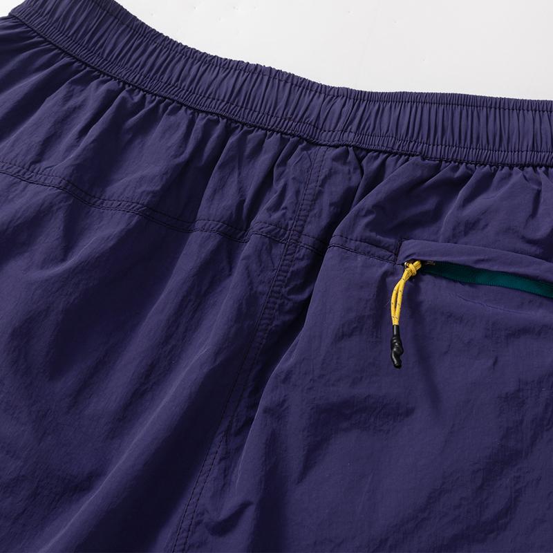 Men's Quick Dry Nylon Athletic Shorts – Elastic Waist Zipper Pocket Shorts for Outdoor Sports & Summer