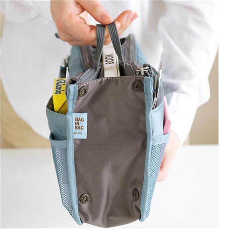 Organizer Insert Bag Women Dacron Travel Insert Handbag Purse Large Liner Lady Makeup Cosmetic Bag