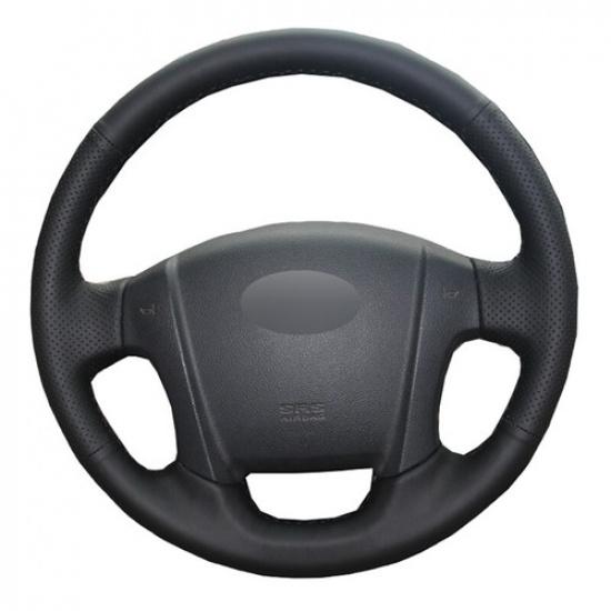 Hand Sewing Steering Wheel Cover For Kia Sportage 2 2005 2006 2007 2008 - 2010