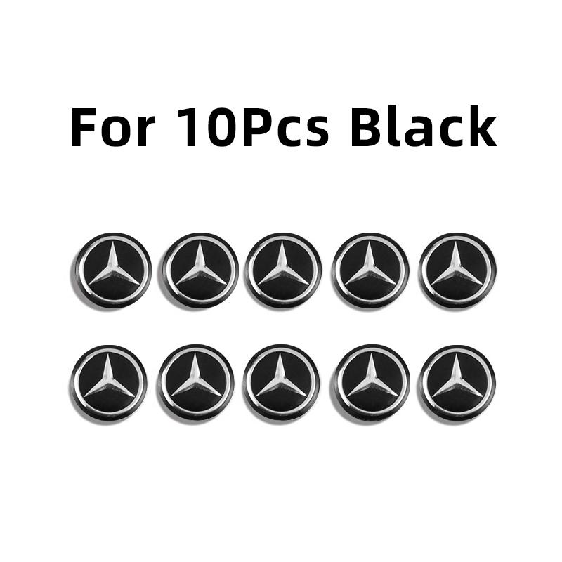 

GLC GLB 10Pcs Car Remote Key Sticker Aluminum Emblem Decoration Decal For Mercedes Benz AMG W204 W205 W203 W211 W212 W213 W201