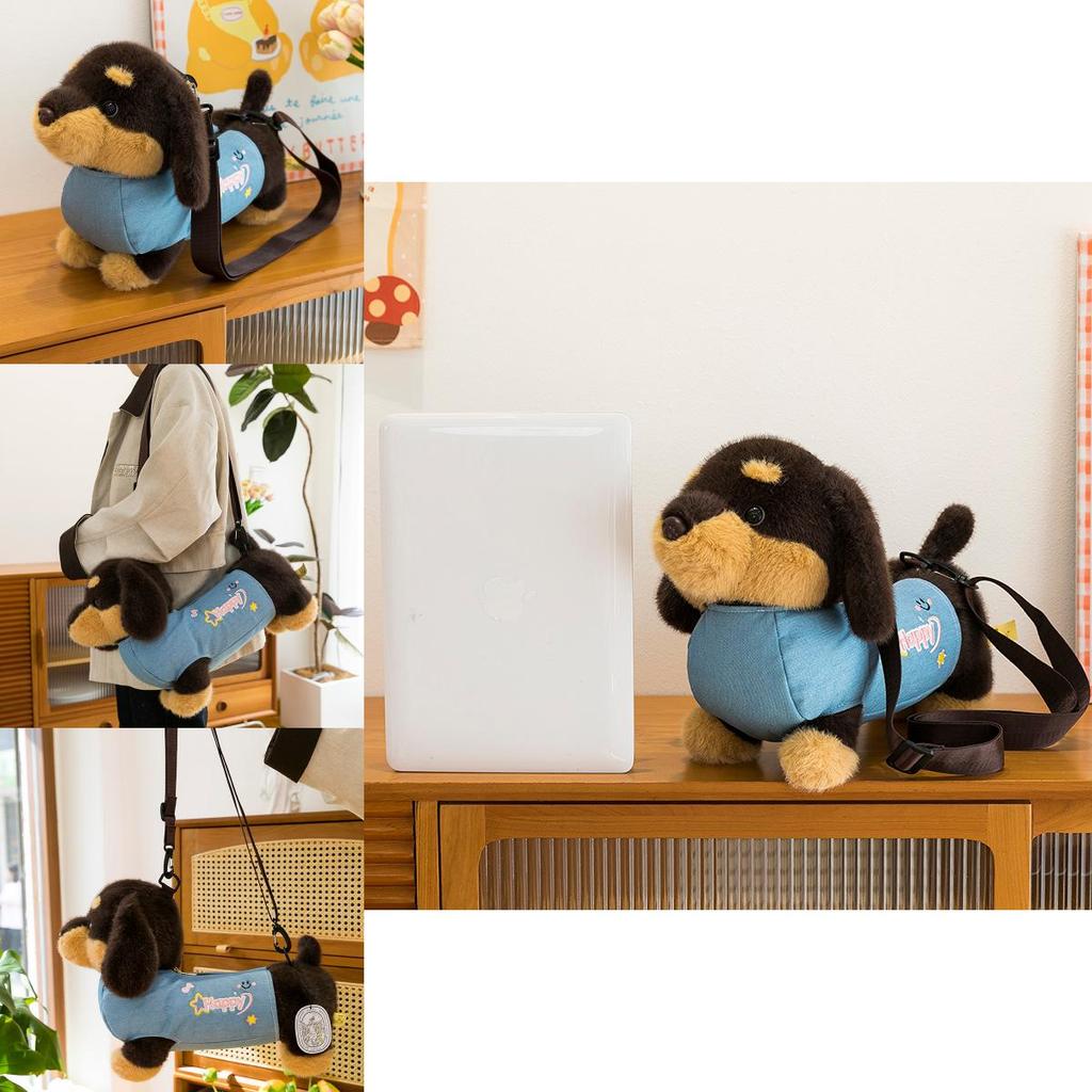 Dachshund Plush Toy Keychain Coin Purse Stuffed Animal Gift For Pet Lovers Kids Collectible