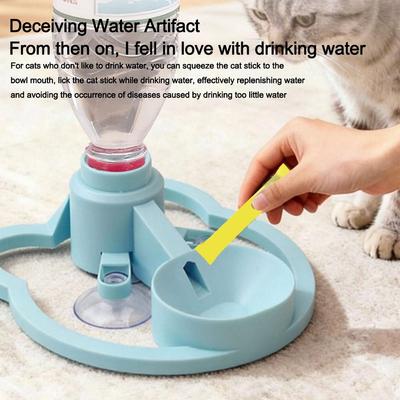 Automatic Water Dog Automatic Feeders Suction Cup Anti Overturning Cat Bowl Plastic Water Bottle Dog Water Dispenser