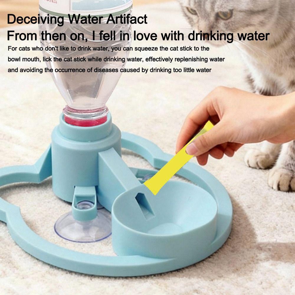 Automatic Water Dog Automatic Feeders Plastic Water Bottle Suction Cup Cat Bowl Anti Overturning Dog Water Dispenser