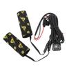 2pcs Motorcycle Heated Grip Pads IP67 Waterproof Hook and Loop Fixing 3 Temperature Settings DC 12V
