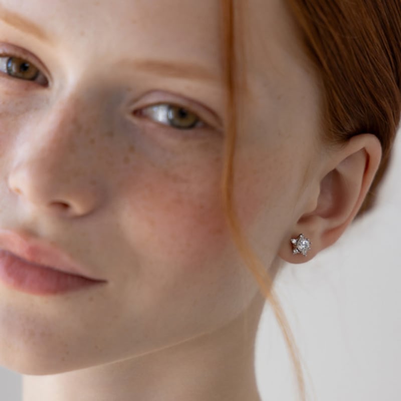 Tatiana (925 Silver) Shine Star Stud Earrings EC3232